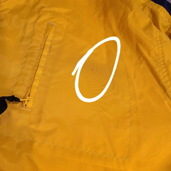 Vintage Nike Yellow Black Fleece Lined Jacket Coat Nylon Polyester XXL - Picture 6 of 12